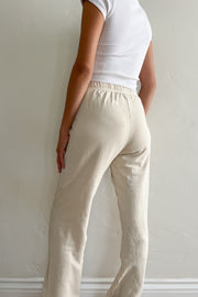 Sadie Organic Cotton Sweat Pants - Chalk