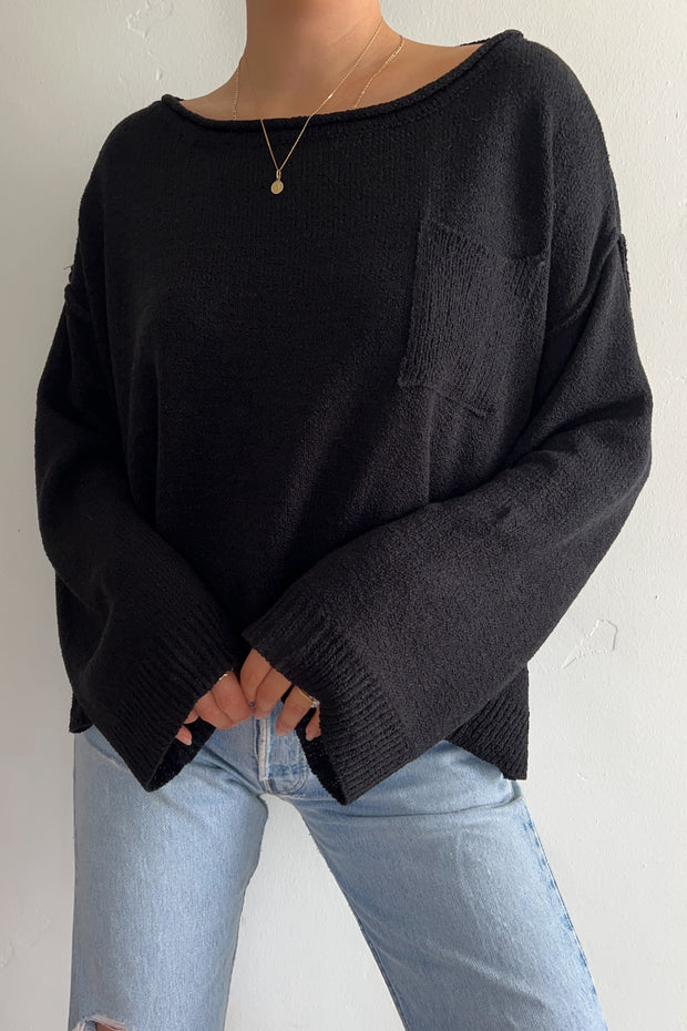 Willow Knit Pullover - Black
