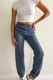 Sadie Organic Cotton Sweat Pants - Elemental Blue